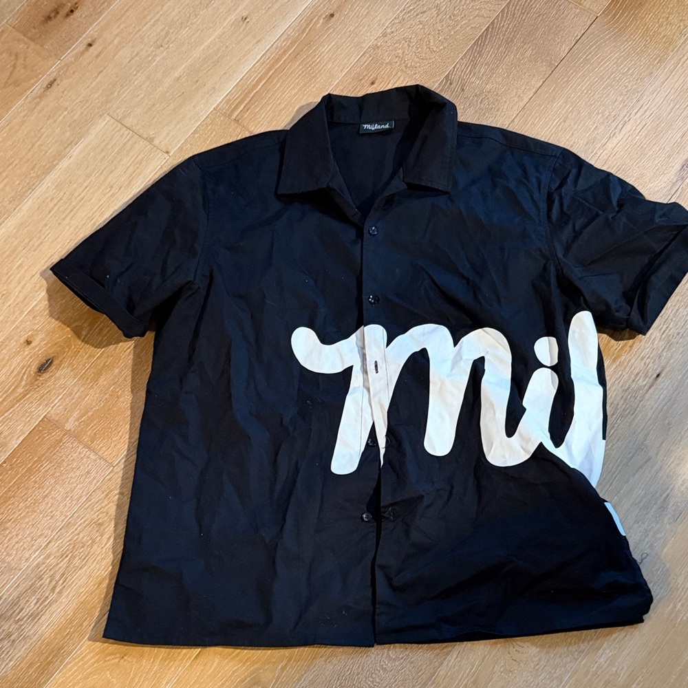 Black Casual Button Down Shirt